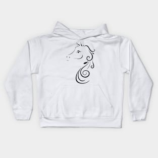 Sweet Horse Head Kids Hoodie